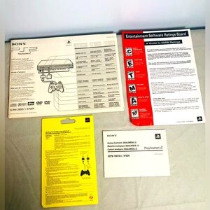 PlayStation Instruction Manual for console And Inserts Analog Controllers Read